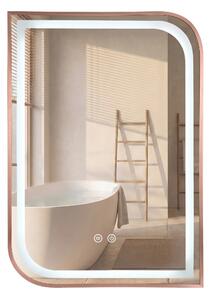 LED Tükör ZONE 70x50 BRUSH ROSE GOLD
