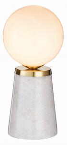 Endon Lighting Otto Fehér és szürke márvány szatén szálcsiszolt arany effektlemezgel asztali lámpa
