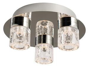 Endon Lighting Imperial króm-áttetsző üveg buborékok mennyezeti lámpa
