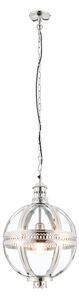 ENDON Vienna Vienna 1lt Pendant Bright nickel solid brass plated & clear glass 40W E27 GLS - ED-73109