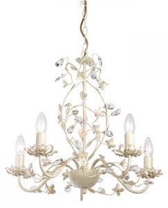 ENDON Lullaby Lullaby 5lt Pendant Cream/br gold paint & clear/pearl acrylic 5 x 60W E14 candle - ED-LULLABY-5CR