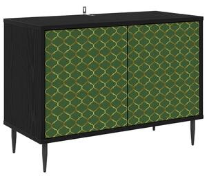 TV szekrény GELEEN 69 x 33 x 50,5 cm Fekete Tölgy Szerelt Fa