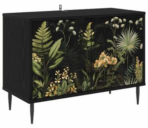 TV szekrény RHENEN 69 x 33 x 50,5 cm Fekete Tölgy Szerelt Fa