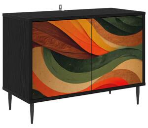 TV szekrény BONN 69 x 33 x 50,5 cm Fekete Tölgy Szerelt Fa