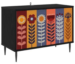 TV szekrény ESSEN 69 x 33 x 50,5 cm Fekete Tölgy Szerelt Fa