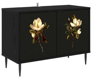 TV szekrény BREMEN 69 x 33 x 50,5 cm Fekete Tölgy Szerelt Fa