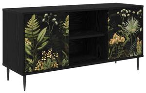 TV szekrény RHENEN 102 x 33 x 51 cm Fekete Tölgy Szerelt Fa