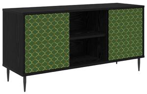 TV szekrény GELEEN 102 x 33 x 51 cm Fekete Tölgy Szerelt Fa