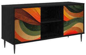TV szekrény BONN 102 x 33 x 51 cm Fekete Tölgy Szerelt Fa