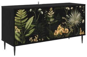 TV szekrény RHENEN 102 x 33 x 51 cm Fekete Tölgy Szerelt Fa