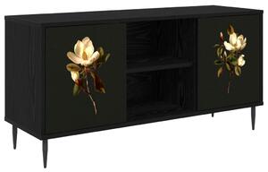 TV szekrény BREMEN 102 x 33 x 51 cm Fekete Tölgy Szerelt Fa