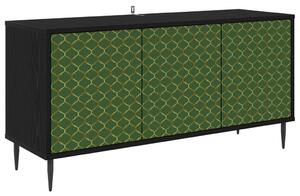 TV szekrény GELEEN 102 x 33 x 51 cm Fekete Tölgy Szerelt Fa