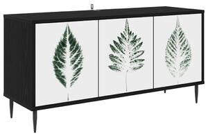 TV szekrény HANAU 102 x 33 x 51 cm Fekete Tölgy Szerelt Fa