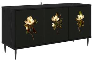 TV szekrény BREMEN 102 x 33 x 51 cm Fekete Tölgy Szerelt Fa