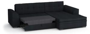 PALERMO ágyazható sarok ülőgarnitúra, 294x80x196 cm, sawana 14 black, balos