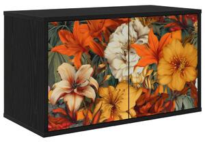 Falsítható TV Szekrény GENNEP 69 x 33 x 40 cm Fekete Tölgy