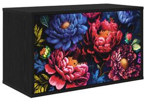 Falsítható TV Szekrény KIEL 69 x 33 x 40 cm Fekete Tölgy