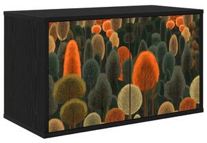 Falsítható TV Szekrény ZAANDAM 69 x 33 x 40 cm Fekete Tölgy