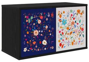Falsítható TV Szekrény MAINZ 69 x 33 x 40 cm Fekete Tölgy
