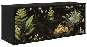 Falsítható TV Szekrény RHENEN 102 x 33 x 40 cm Fekete Tölgy