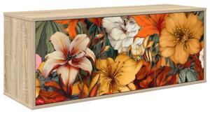 Falsítható TV Szekrény GENNEP 102 x 33 x 40 cm Sonoma Tölgy