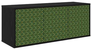 Falsítható TV Szekrény GELEEN 102 x 33 x 40 cm Fekete Tölgy