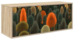 Falsítható TV Szekrény ZAANDAM 102 x 33 x 40 cm Sonoma Tölgy