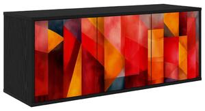 Falsítható TV Szekrény HEESCH 102 x 33 x 40 cm Fekete Tölgy