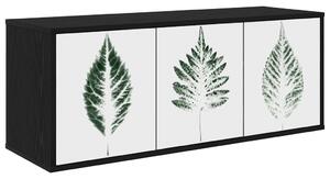 Falsítható TV Szekrény HANAU 102 x 33 x 40 cm Fekete Tölgy