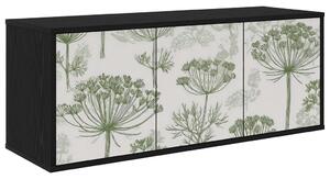 Falsítható TV Szekrény GOTHA 102 x 33 x 40 cm Fekete Tölgy