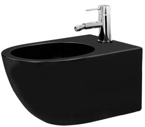 WC csésze készlet Rea Carlo Mini Black Mat + Bidet Carlo Black