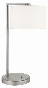 Endon Lighting Daley matt nikkel-fehér asztali lámpa