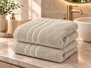 COMFORT krém 2db fürdőlepedő 70x140 cm, 100% pamut