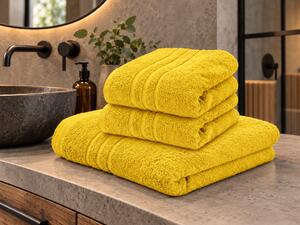 1x COMFORT sárga fürdőlepedő+ 2x COMFORT sárga törölköző