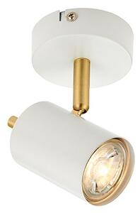Endon Lighting Gull Matt fehér festett-szatén csiszolt arany fali lámpa