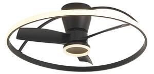 Mennyezeti ventilátor fekete, LED-del és távirányítóval - Steer
