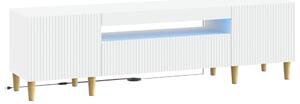 LED TV szekrény Fehér Szerelt Fa