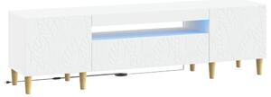 LED TV szekrény Fehér Szerelt Fa