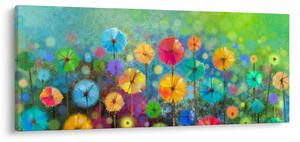 Kép - Absztrakt virágok (120x50 cm)