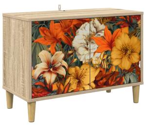 TV szekrény GENNEP 69 x 33 x 50 cm Sonoma Szerelt Fa