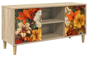 TV szekrény GENNEP 102 x 33 x 50 cm Sonoma Szerelt Fa