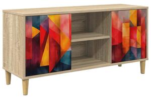 TV szekrény HEESCH 102 x 33 x 50 cm Sonoma Szerelt Fa