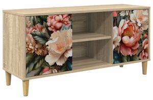 TV szekrény BORNE 102 x 33 x 50 cm Sonoma Szerelt Fa