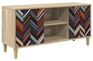 TV szekrény OMMEN 102 x 33 x 50 cm Sonoma Szerelt Fa