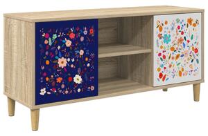 TV szekrény MAINZ 102 x 33 x 50 cm Sonoma Szerelt Fa