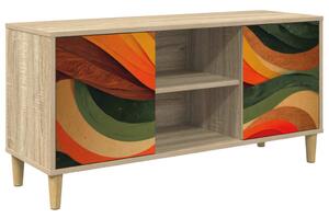 TV szekrény BONN 102 x 33 x 50 cm Sonoma Szerelt Fa