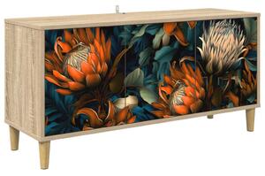 TV szekrény LOCHEM 102 x 33 x 50 cm Sonoma Szerelt Fa