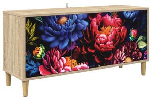 TV szekrény KIEL 102 x 33 x 50 cm Sonoma Szerelt Fa
