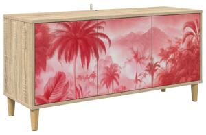 TV szekrény AACHEN 102 x 33 x 50 cm Sonoma Szerelt Fa