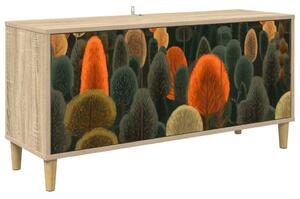 TV szekrény ZAANDAM 102 x 33 x 50 cm Sonoma Szerelt Fa